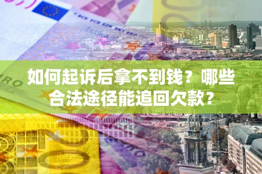 武汉如何起诉后拿不到钱？哪些合法途径能追回欠款？