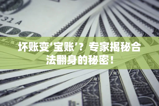 武汉坏账变‘宝账’？专家揭秘合法翻身的秘密！