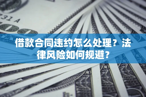武汉借款合同违约怎么处理？法律风险如何规避？