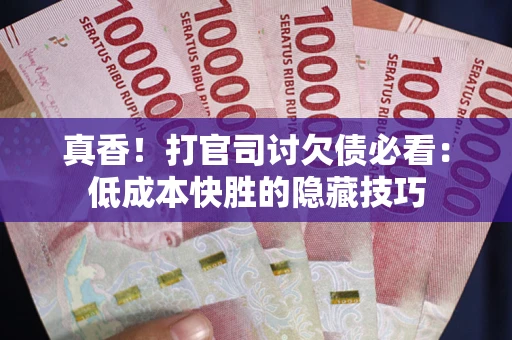 武汉真香！打官司讨欠债必看：低成本快胜的隐藏技巧