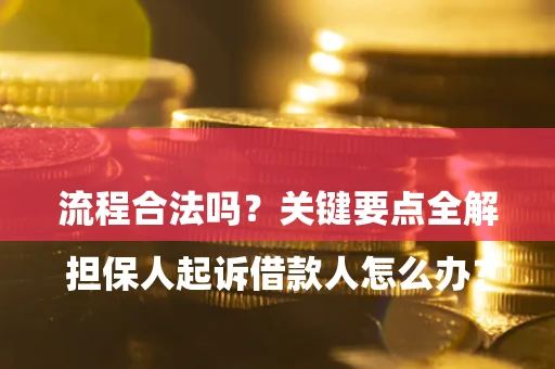 武汉

担保人起诉借款人怎么办？流程合法吗？关键要点全解析