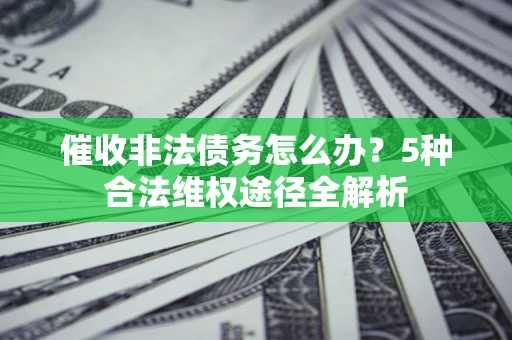 武汉催收非法债务怎么办？5种合法维权途径全解析
