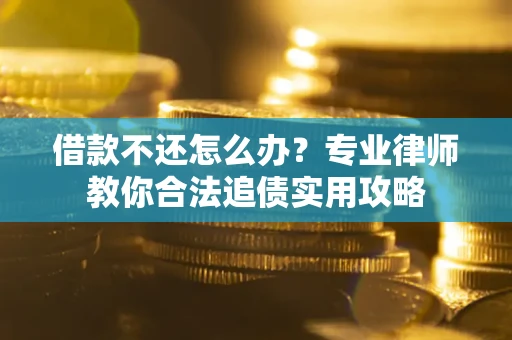 武汉借款不还怎么办？专业律师教你合法追债实用攻略