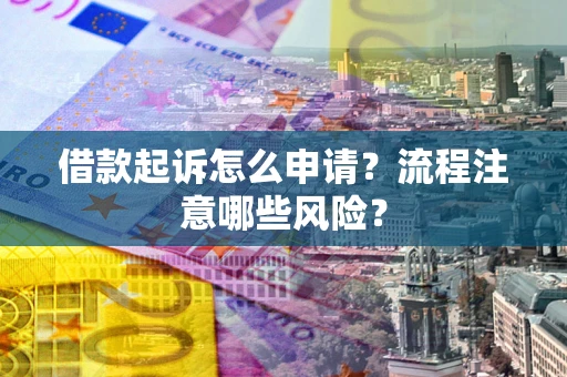 武汉借款起诉怎么申请？流程注意哪些风险？